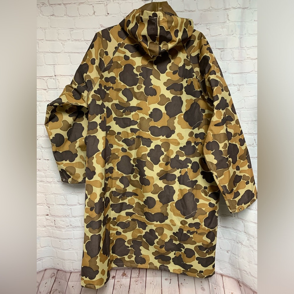 NWOT Deadstock Hodgman Camo Zip Raincoat Hooded Hunting Size S 50” - Picture 6 of 6